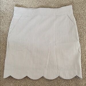Tribal Striped Scalloped Golf Skirt